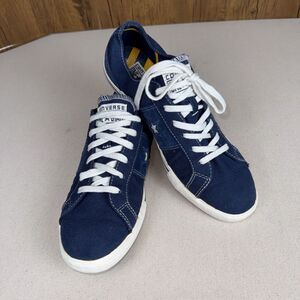 Converse One Star Women’s 8.5 Navy Blue Canvas Low Top Sneakers White Star